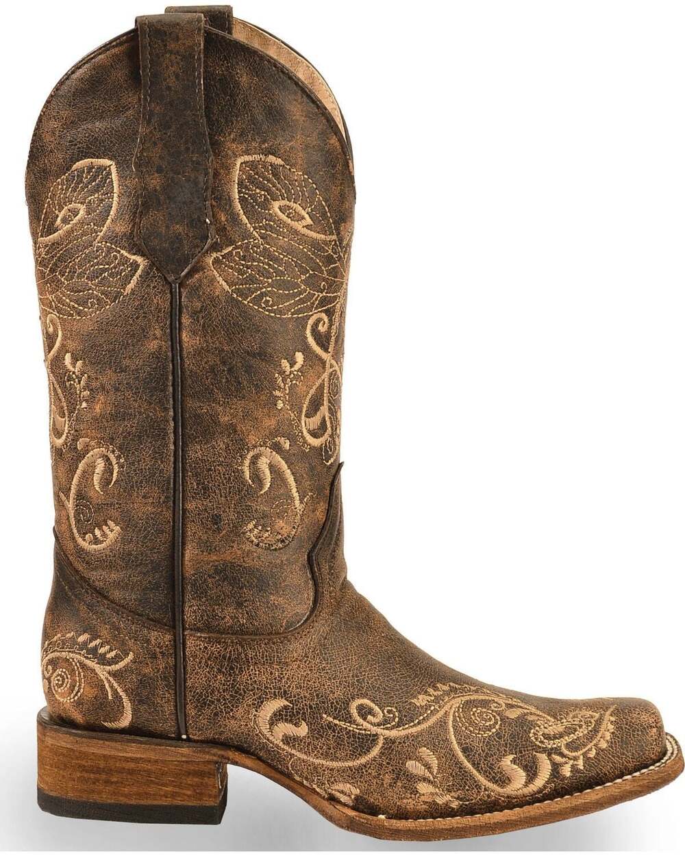 Circle G Women's Embroidered Western Cowboy Boots Brown Size 9M